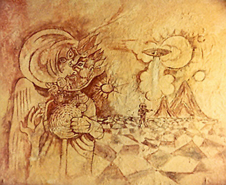 La visita aliena sulle antiche pitture rupestri in Uzbekistan